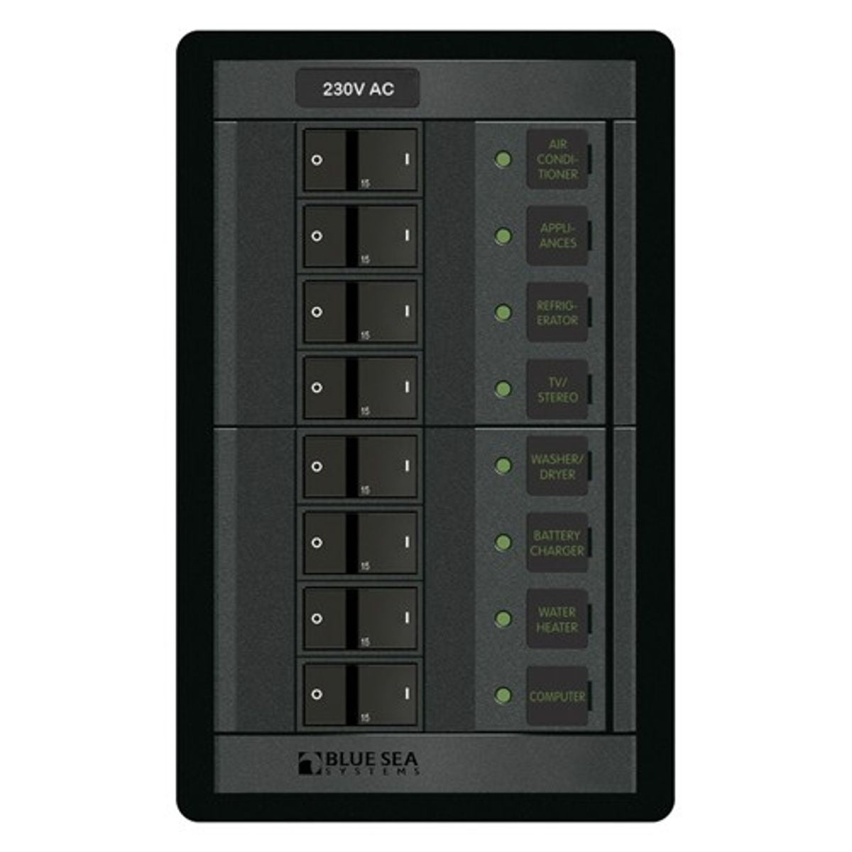 Blue Sea 360 AC Circuit Breaker Panel Branch 8 Positive