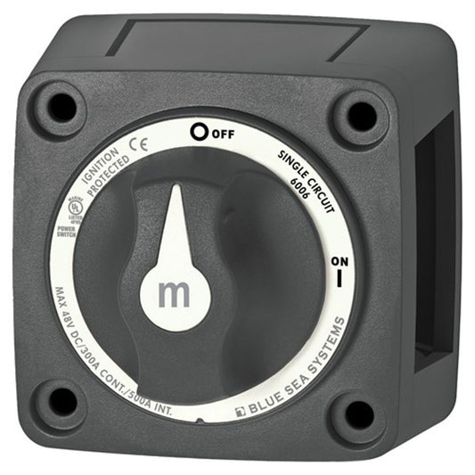 Blue Sea Mini Switch On/Off with Knob 300A Black
