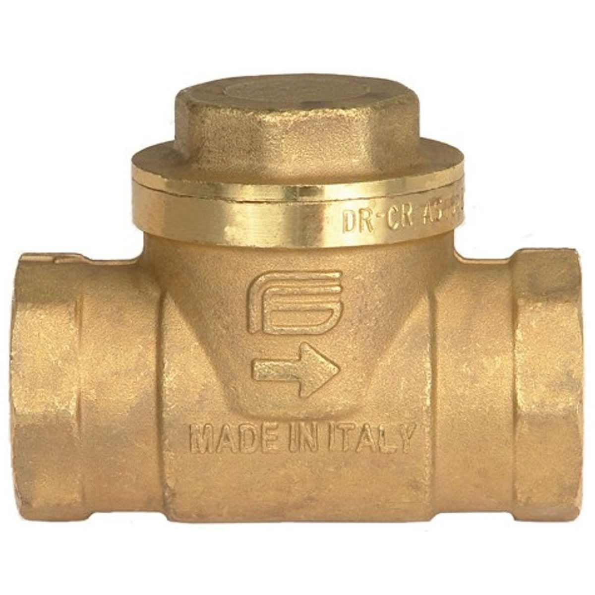 SWING CHECK VALVE DZR BRASS 3/4in BSP F/F 1-17352