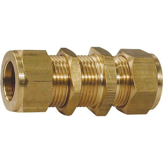 Bulkhead Coupling 3/4in Tube x 3/4in Tube (Max 1/2in B/head)  1-17560