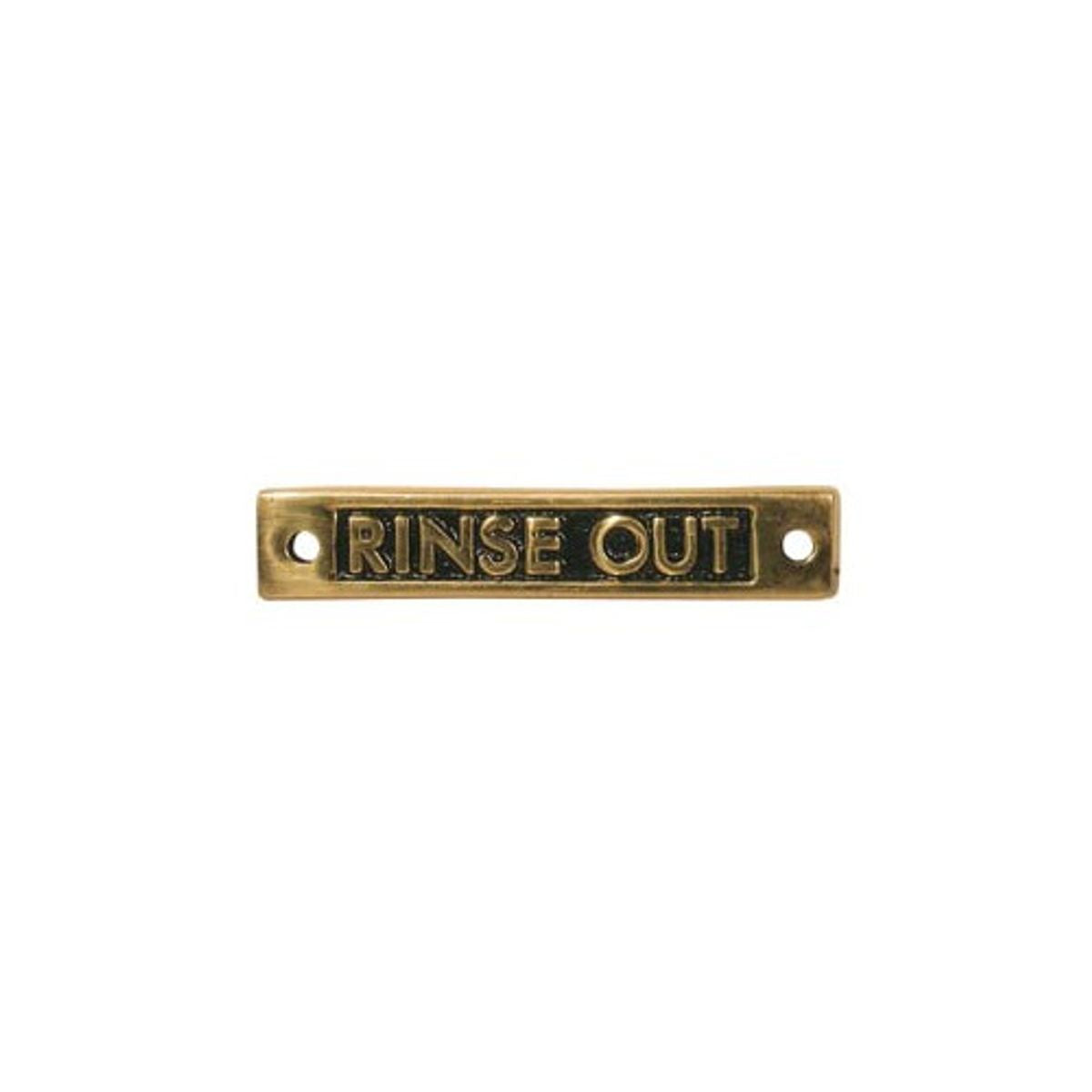 AG Rinse Out - Oblong Name Plate Brass