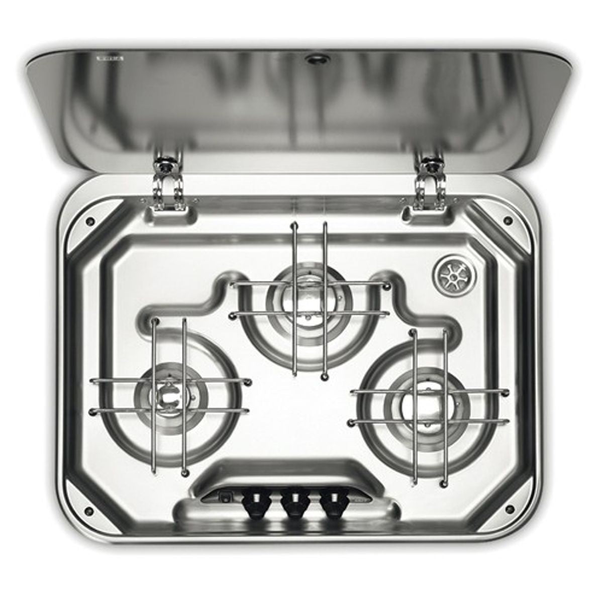 Dometic PI8063M 3 Burner Build-In Gas Hob with Glass Lid 12V Ignition