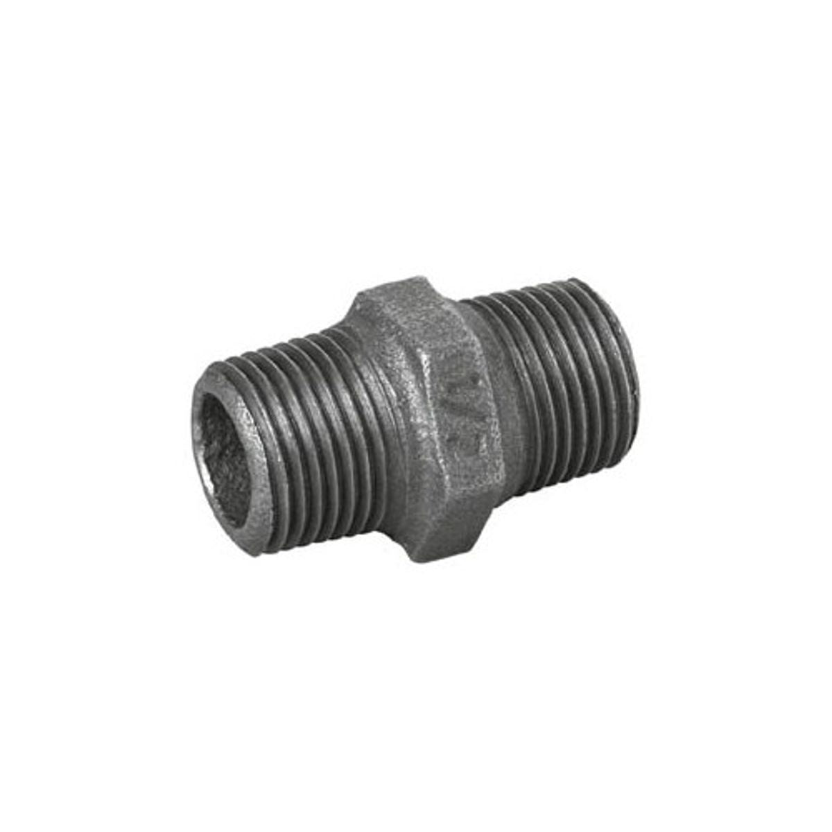 BLACK IRON HEXAGON NIPPLE 2in BSP N-01216