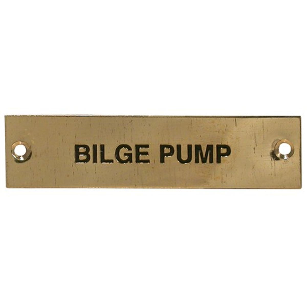 AG Bilge Pump Label Brass 75 x 19mm