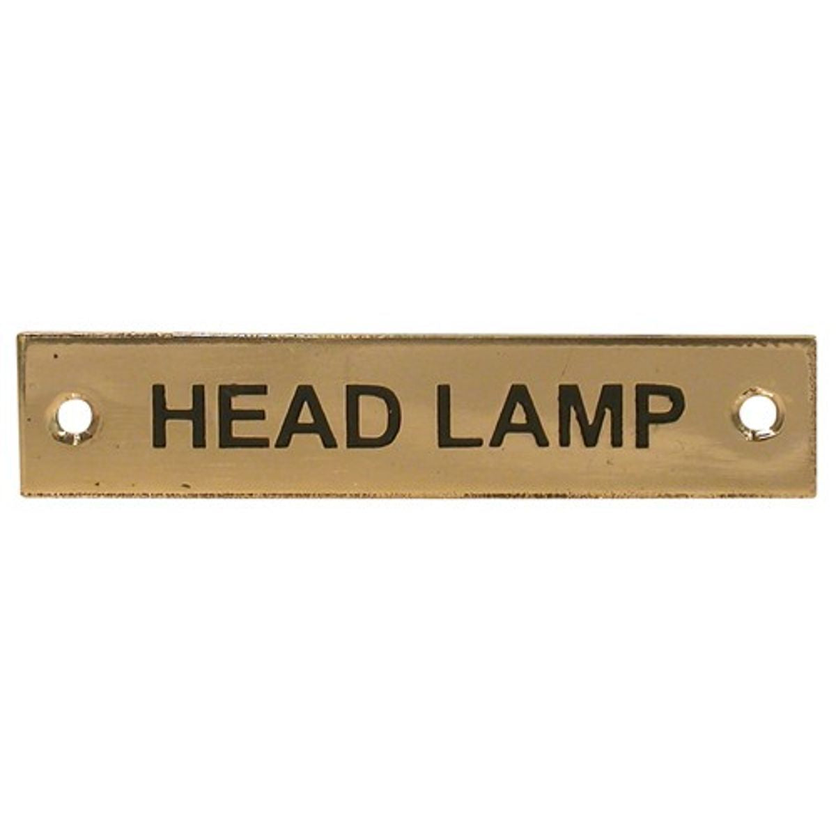 AG "Head Lamp" Label Brass 57 x 12mm