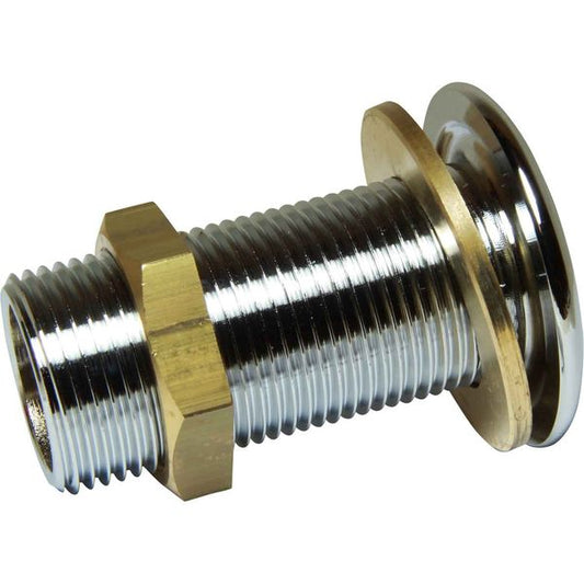 Maestrini Chrome Brass Skin Fitting (Domed, 1" BSP, 77mm Long) 403445