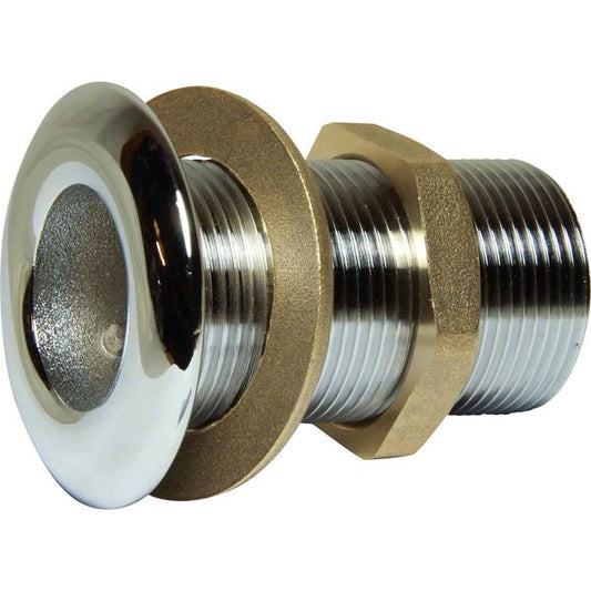 Maestrini Chrome Skin Fitting (Domed, 1-1/4" BSP, 83mm Long) 403446