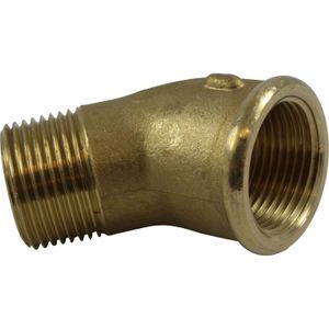 ELBOW COMPACT 45DEG 3/4BSP MF BRASS 407094