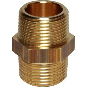Maestrini Brass Equal Nipple (3/4" BSPT Male) 407604