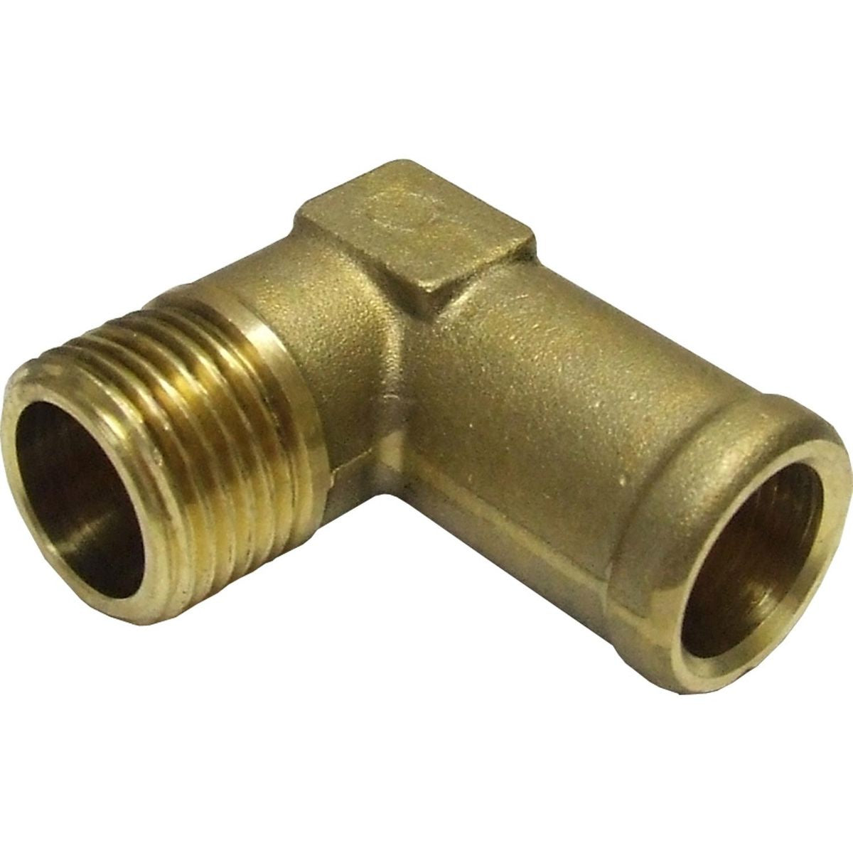DZR 90deg CONNECTOR 1/2inBSPM-3/4in HOSE 1-76801
