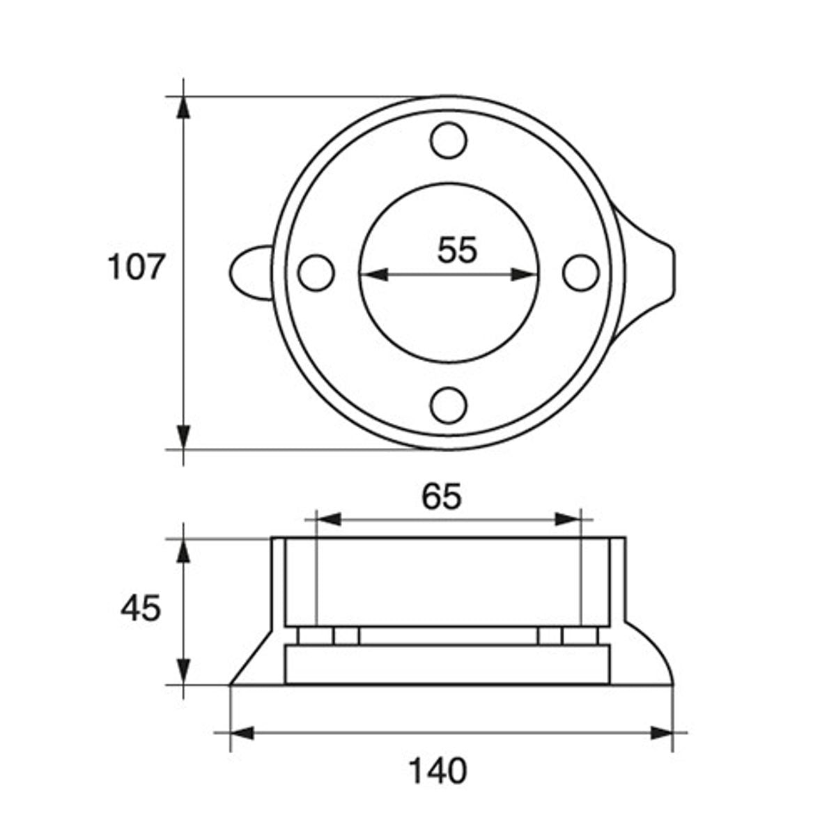 AG Zinc Collar Anode Volvo 110 Series