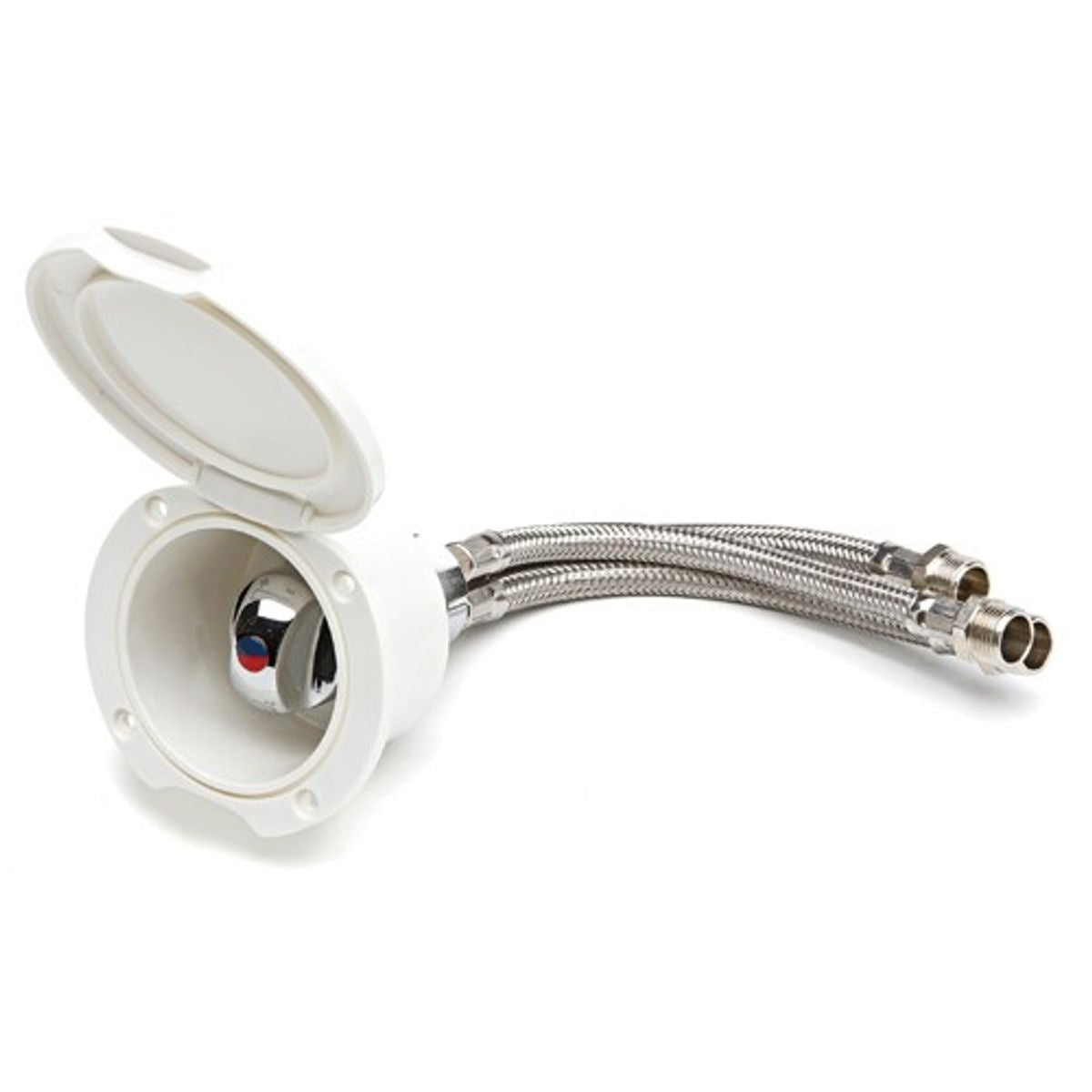 PLASTIC HOUSING WHITE C/W CHROME MIXER KIT 9-67212