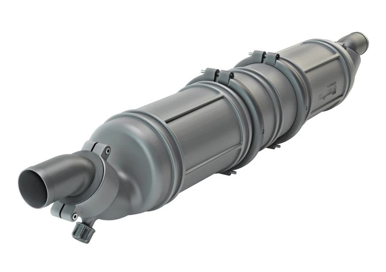 Rotatable waterlock/muffler type NLP375, (15 L), with rotating inlet and outlet for Ø 75 mm hose NLP37515L