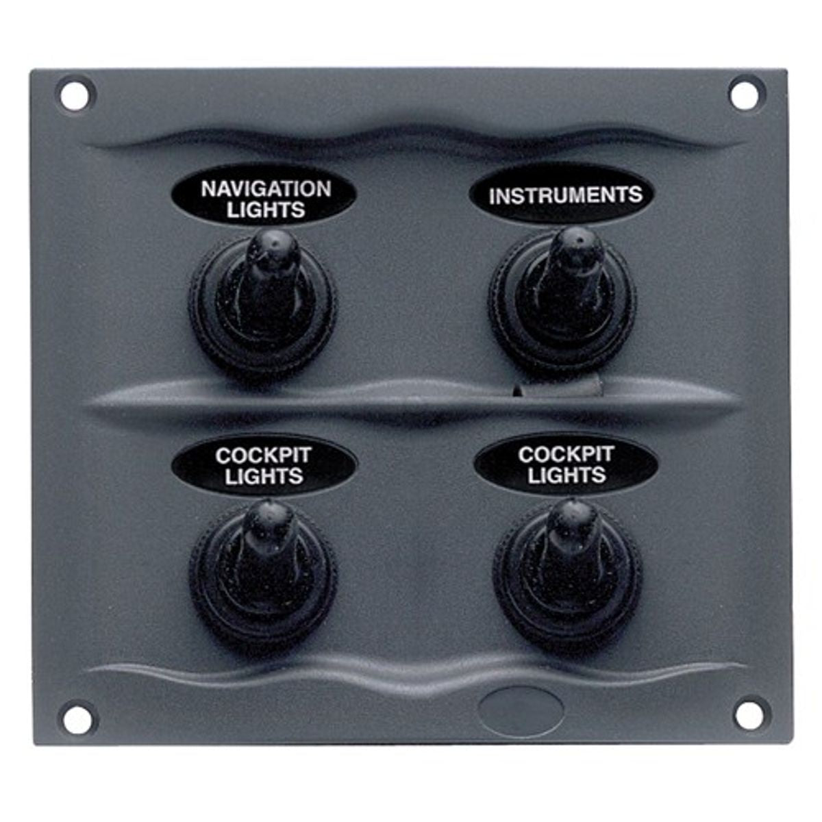 BEP Compact Marine Waterproof Panel 4 Switch Black