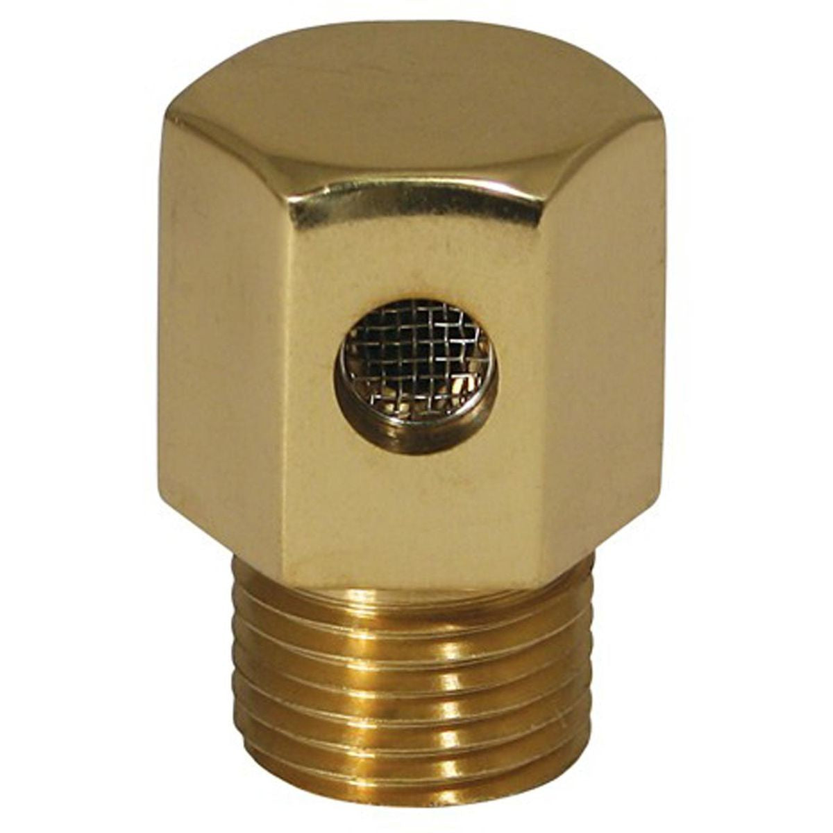 POLISHED BRASS HEX TANK VENT 1/2inBSP 2-74508
