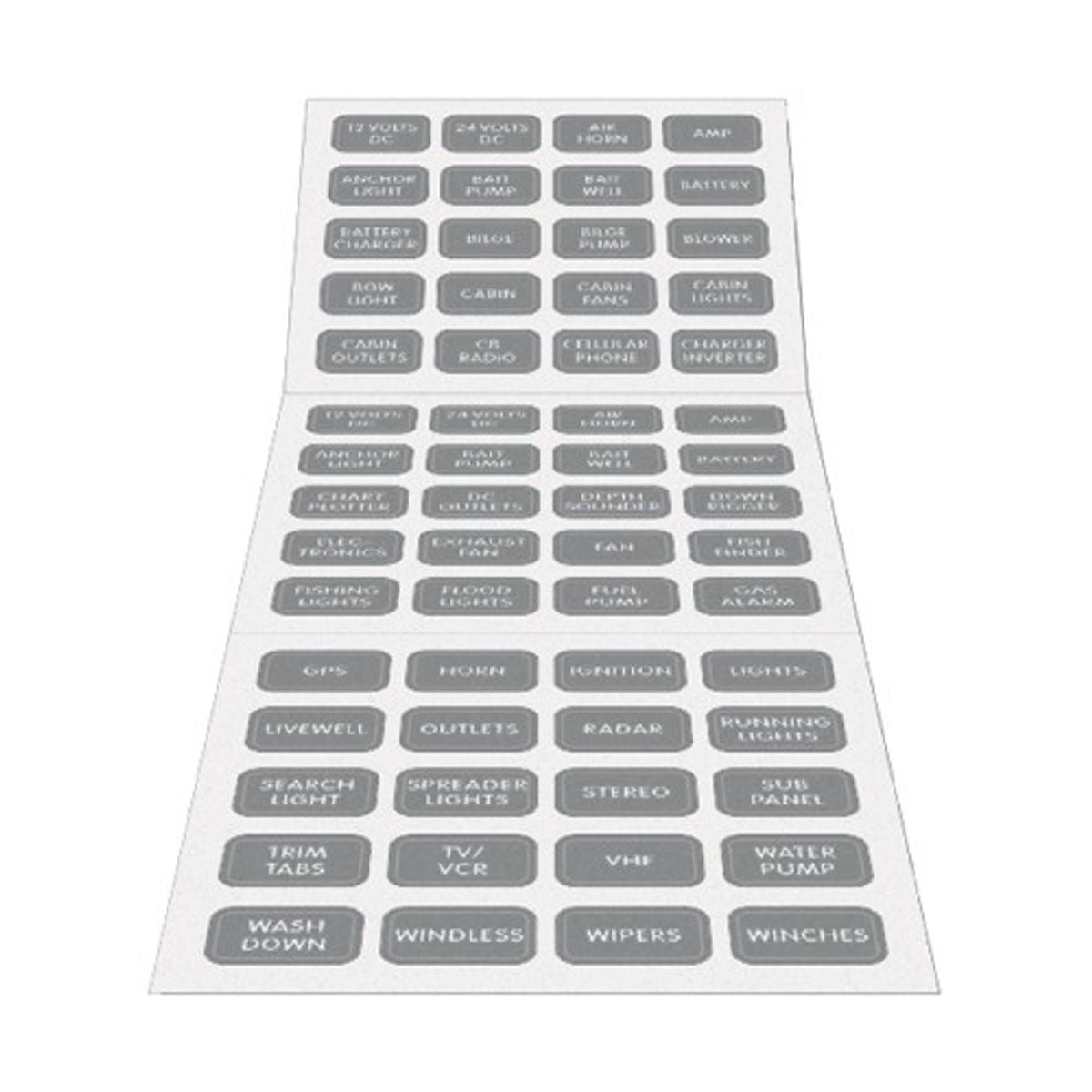Blue Sea Small Format Label Kit (60) Grey