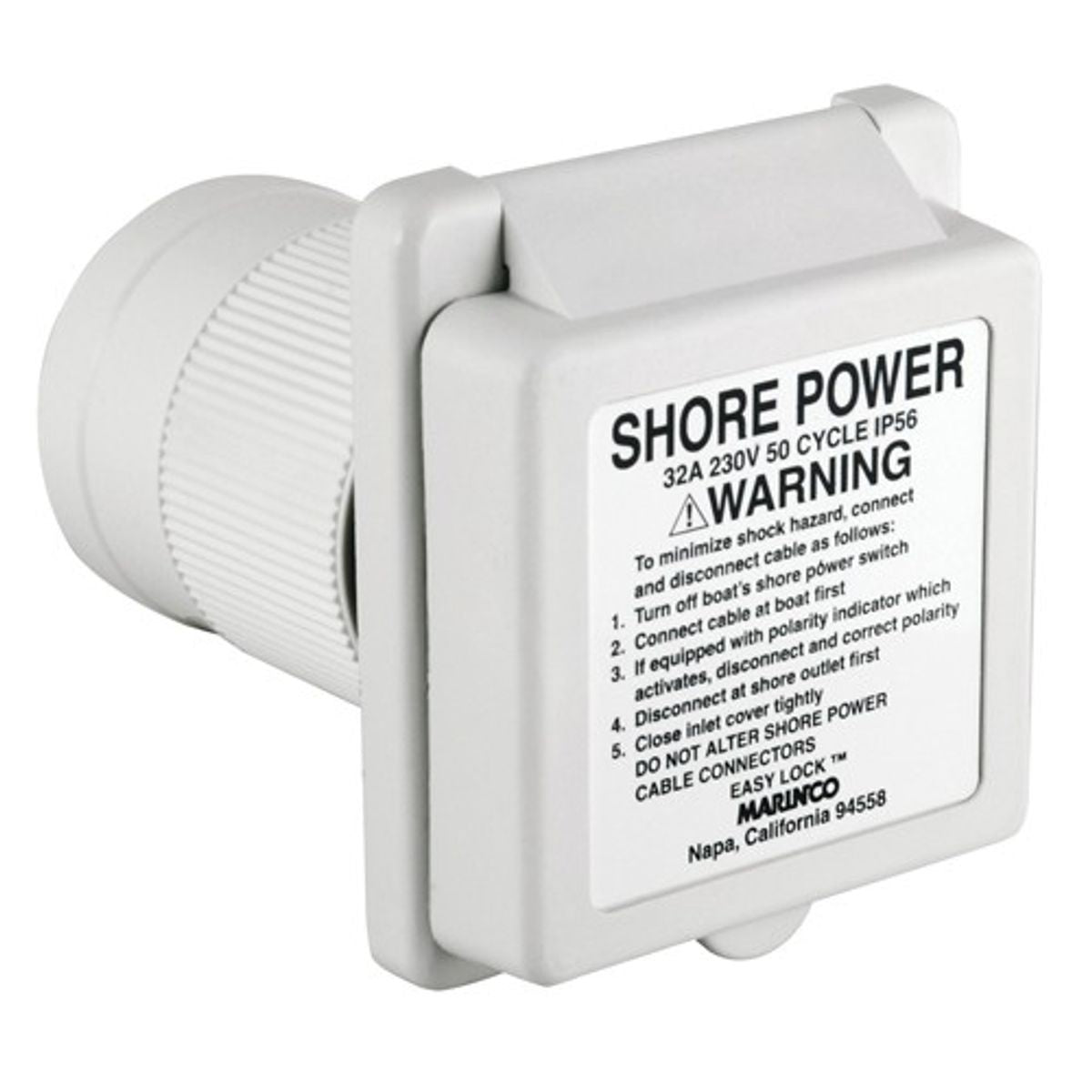 Marinco 32A 230V Inlet Standard Ez Lock with Enclosure