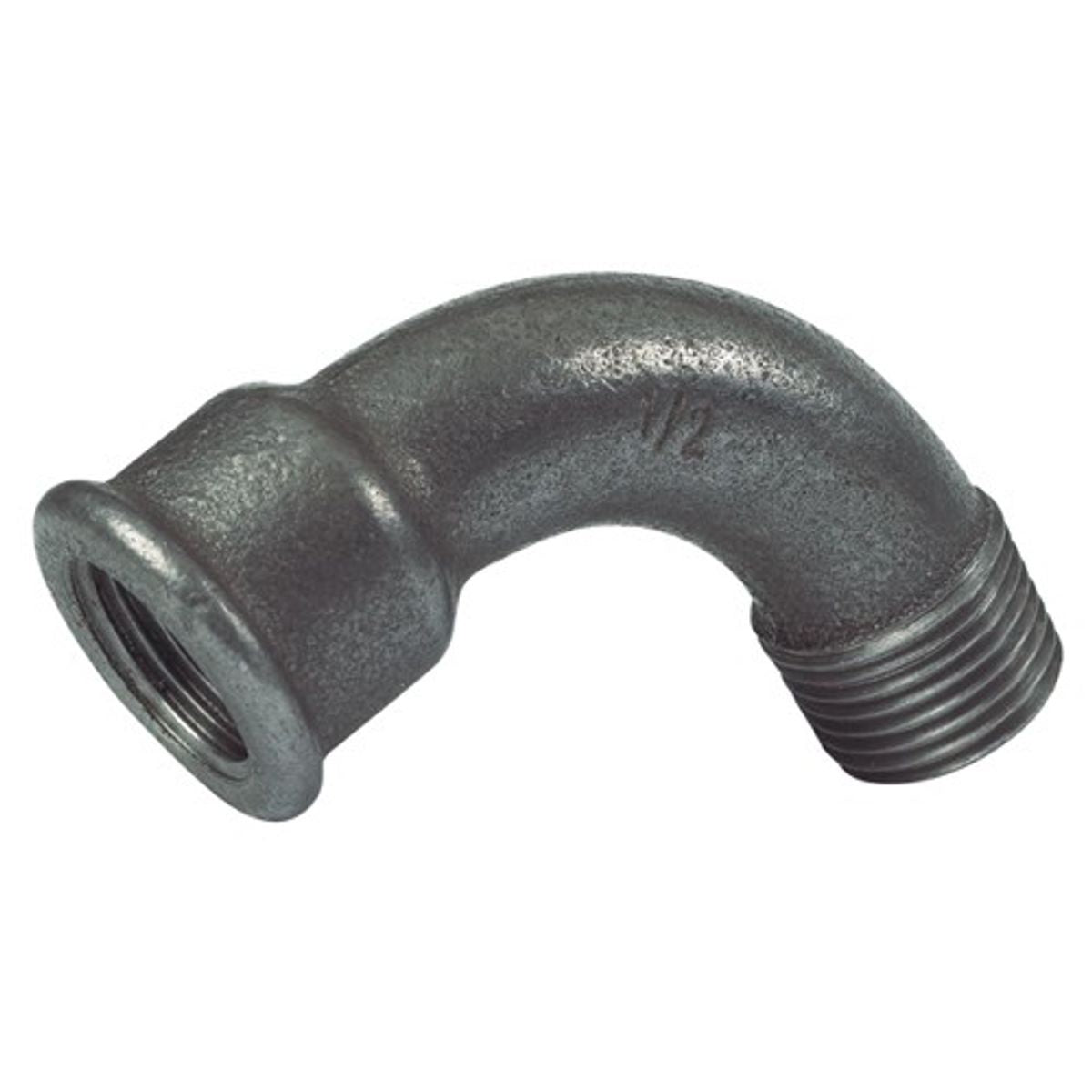BLACK IRON 90 DEGREE M/F SWEPT BEND 1 1/2inBSP GALV N-01165G