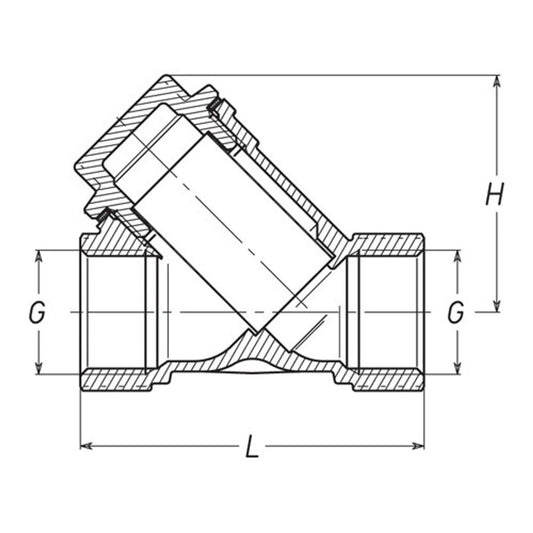 STRAINER Y TYPE BRASS 1 1/2inBSP 1-77005