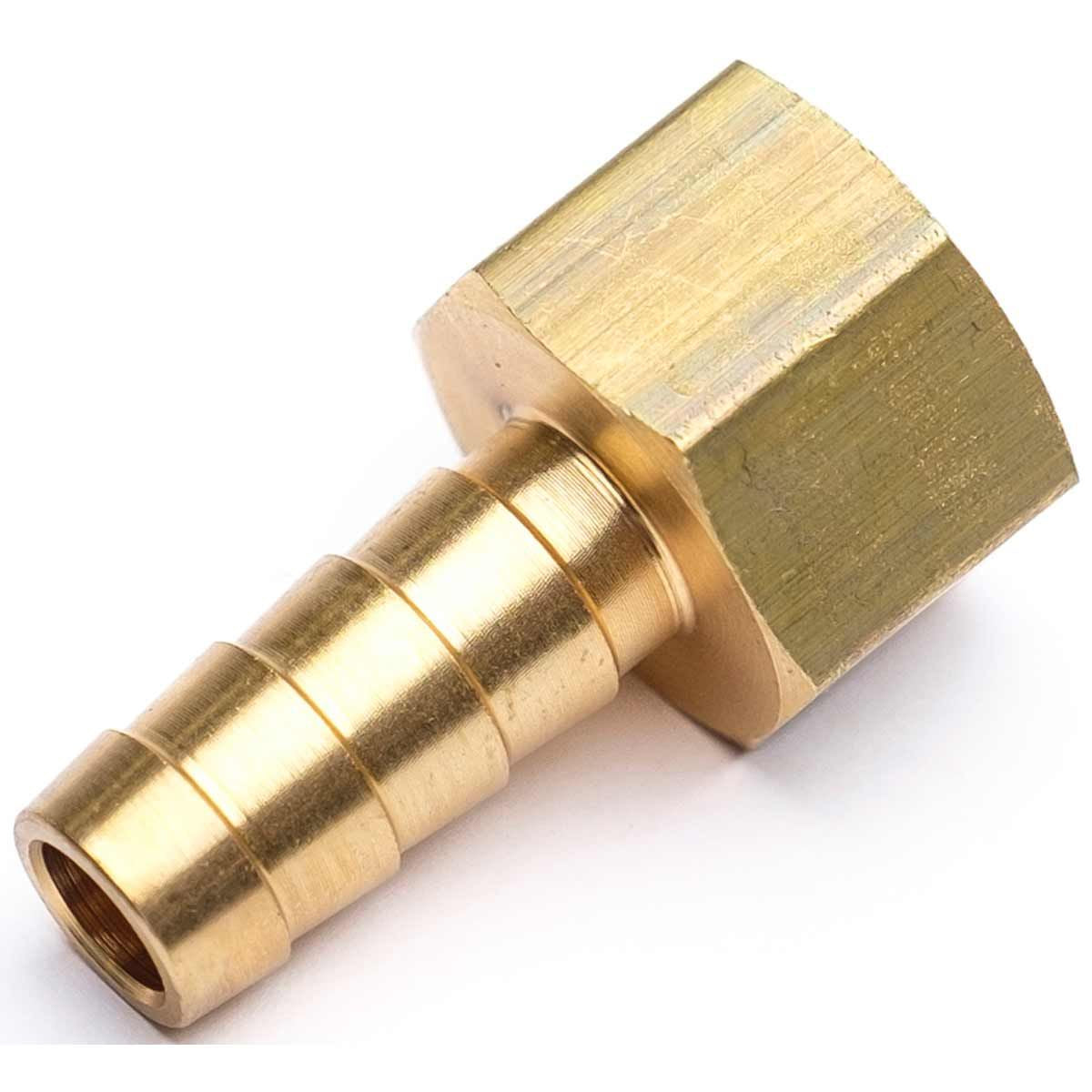 AG Brass Hose Connector 3/8" BSP Female - 3/8" Hose 1-76100