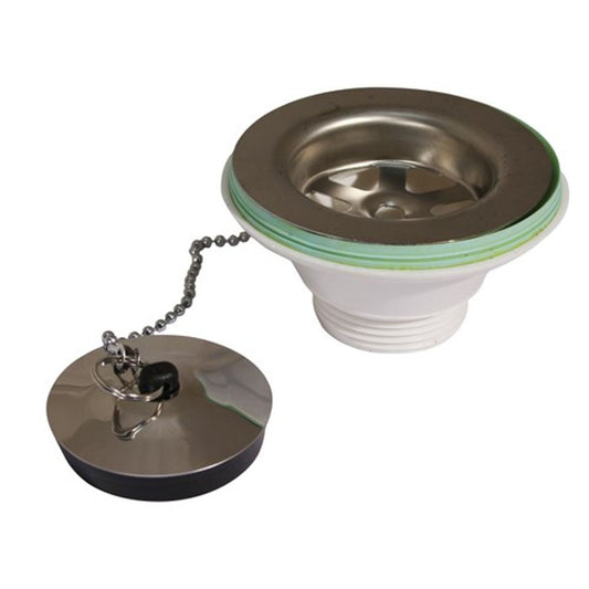 Osculati SS Flanged Sink Waste Straight 1-1/4" BSP 9-67914