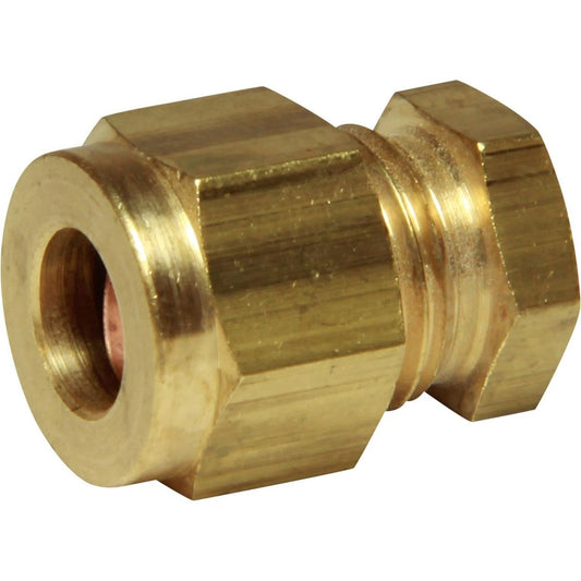 BRASS STOP END COUPLING 5/16in OD TUBE CARDED  1-19053P