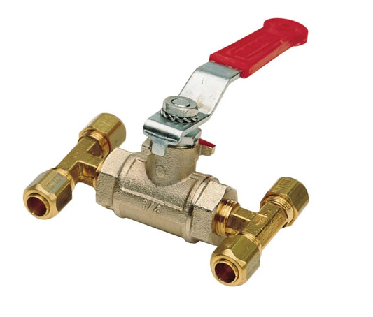 By-pass valve for Ø 8 mm tubing (incl. tube connectors Ø 8 mm)  BYPASS8