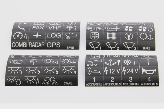 Sheet with self adhesive symbols for p8ef (per set)