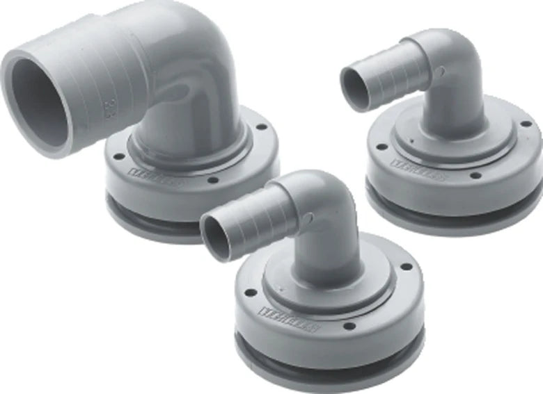 Hose connection, 38 mm ID, right angle, for flexible tanks FT38B