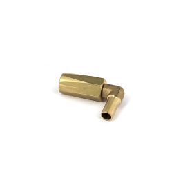 90 degree brass elbow connector set for nylon hose (2x) HS1037MS