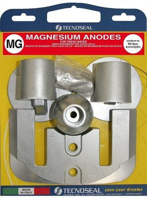 Tecnoseal Anode Kit Mercury Bravo III-2004 Magnesium KITBRAVOIII-04MG