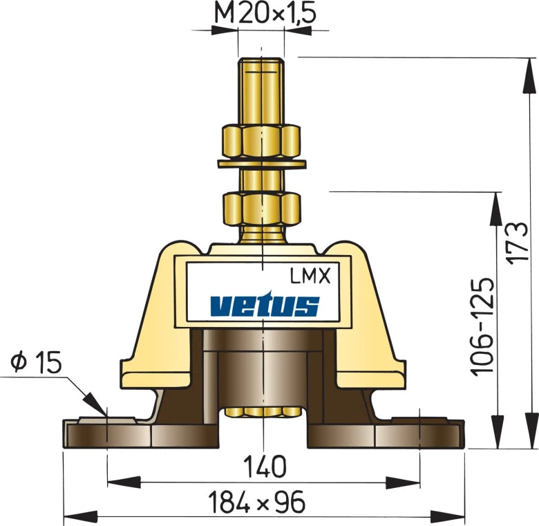 Flexible engine mount type LMX210 LMX210