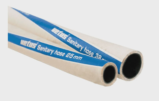 Impermeable 'no-smell' sanitary hoses, 38mm (1 1/2") internal diameter PER METRE SAHOSE38