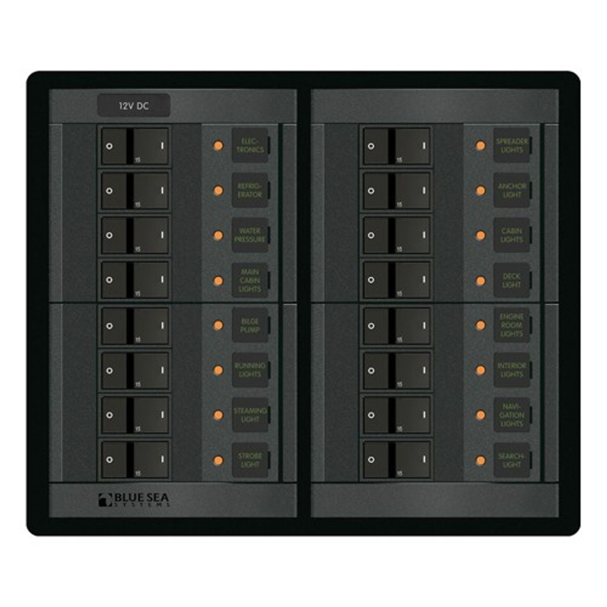Blue Sea 360 DC Circuit Breaker Panel 16 Position