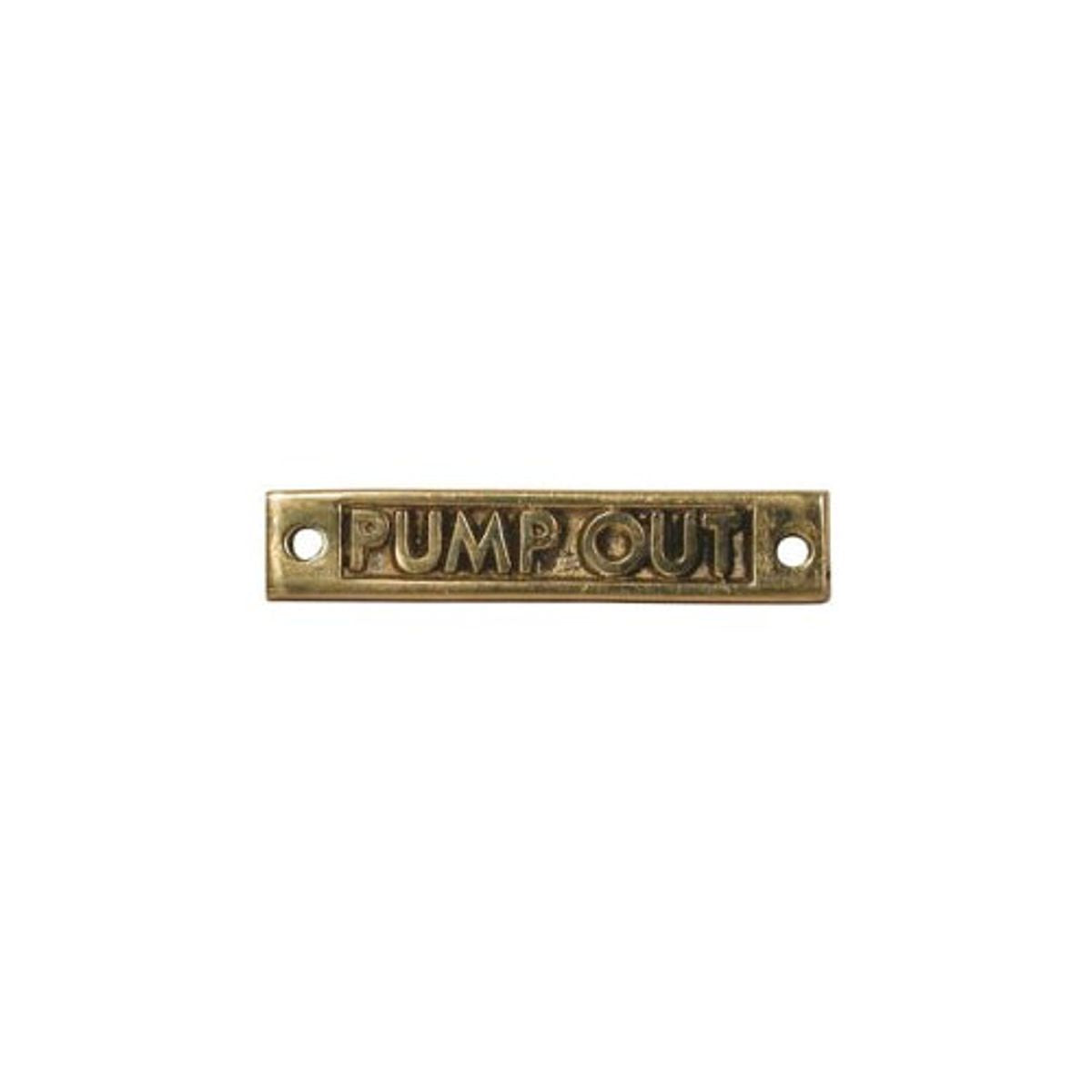 AG Pump Out - Oblong Name Plate Brass