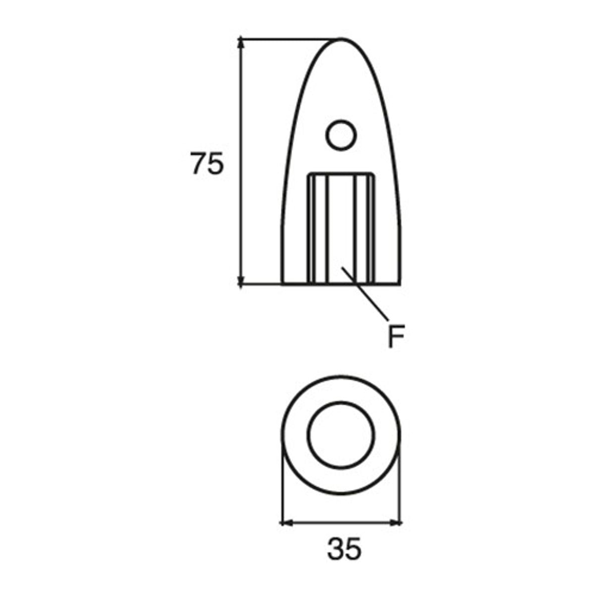 Zinc Shaft Nut Anode Volvo 35