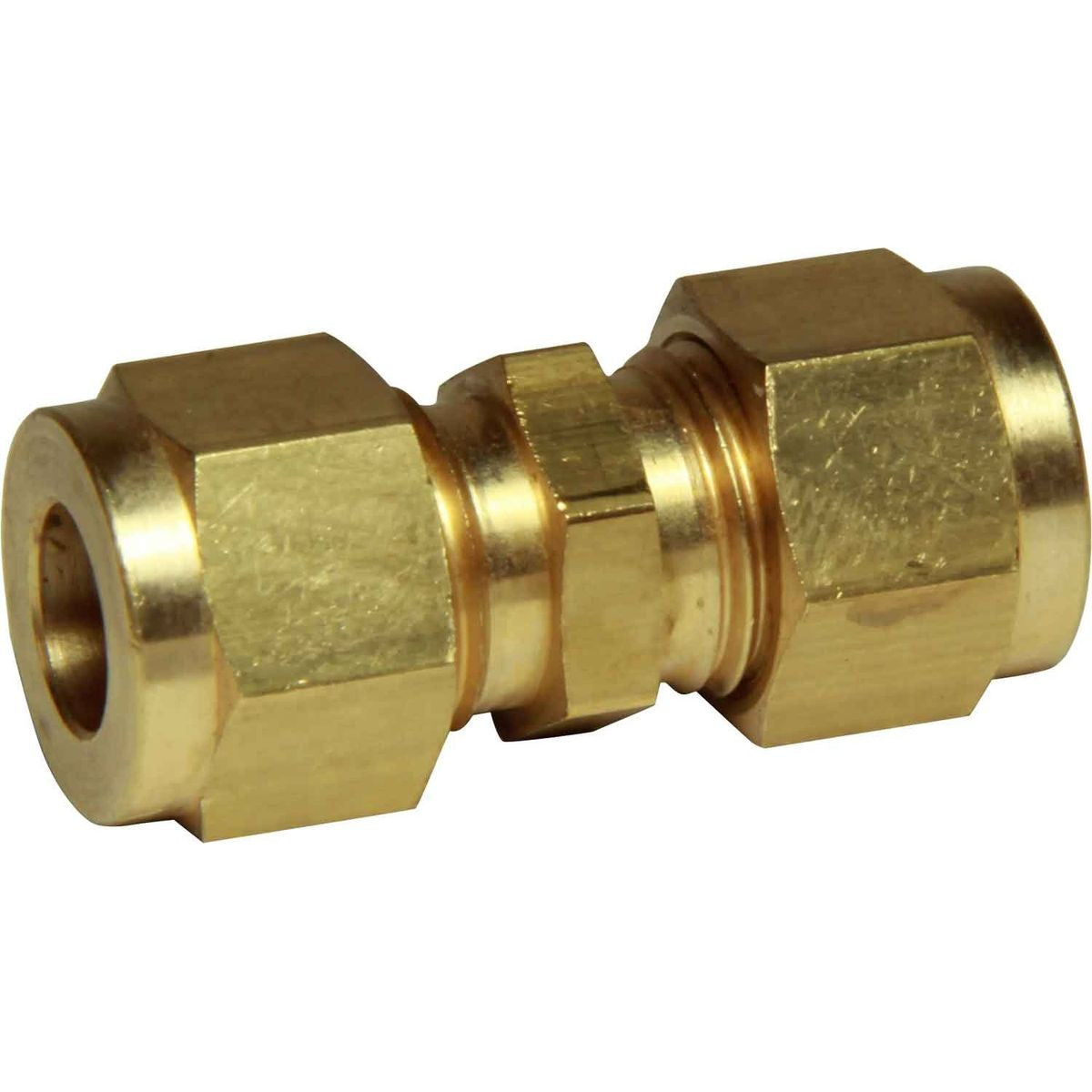 BRASS STRAIGHT COUPLING 5/16in x 5/16in CARDED  1-12120P