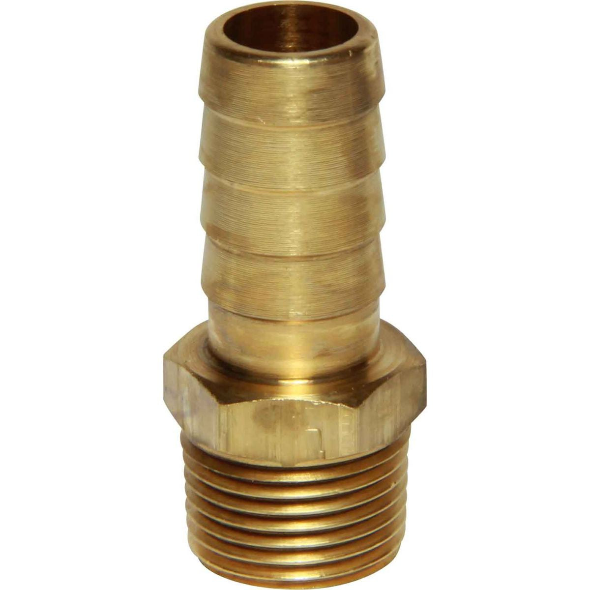 BRASS CONNECTOR 3/8inBSPT- 1/2in HOSE  1-76003