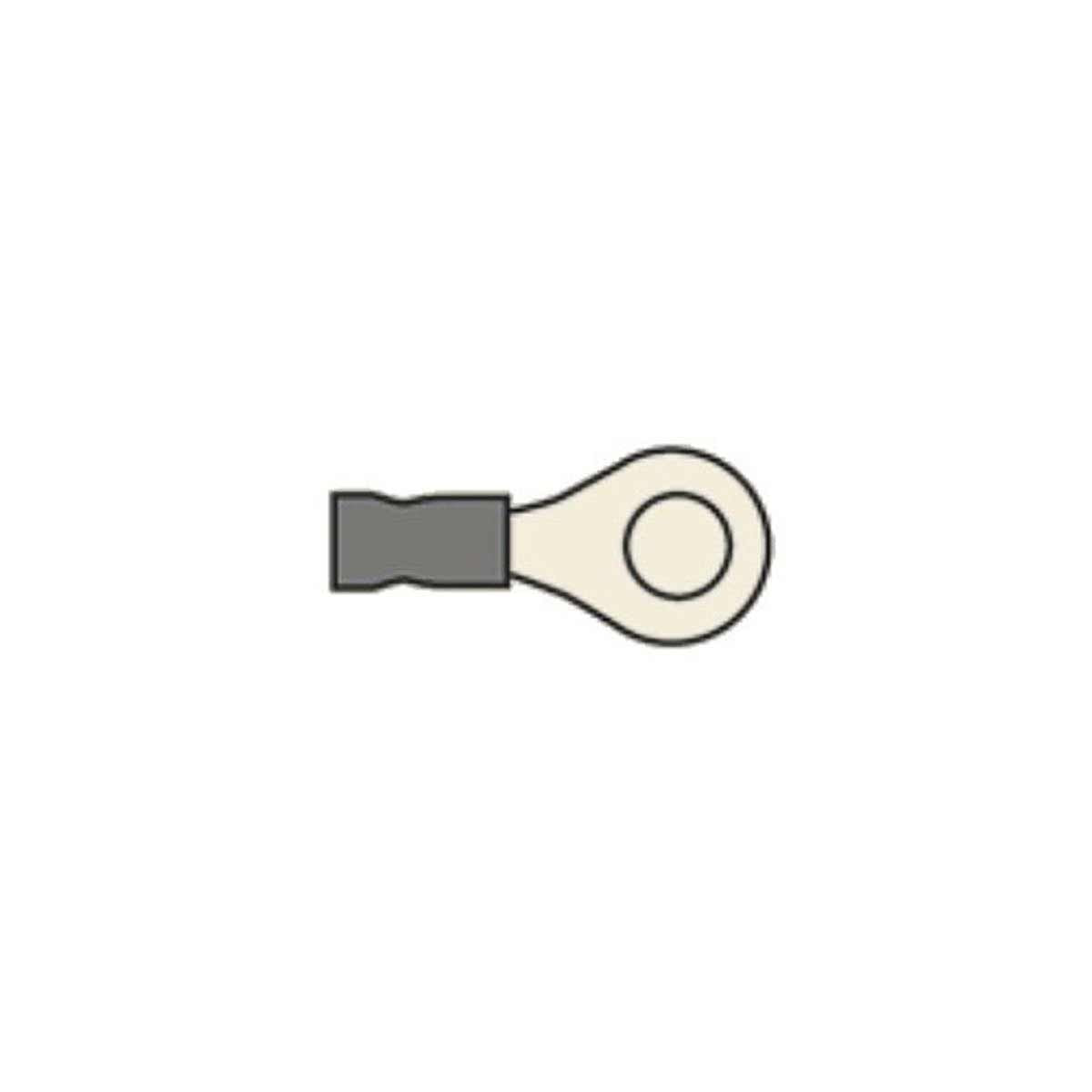 AMC Heat Shrink Terminal Loop 6.4mm Red (50)