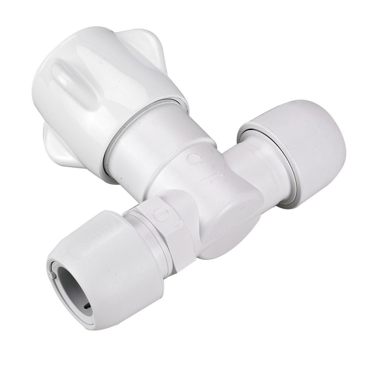 Hepworth HX36 Hep2o 22mm Inline Plastic Cold Water Stop Cock White HX36/22