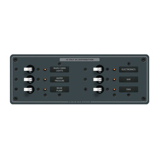 Blue Sea Panel DC 6 Position Horizontal
