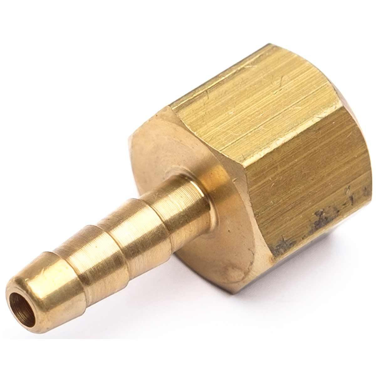 BRASS HOSE CONNECTOR 1/4inBSPF-1/4inHOSE 1-76090