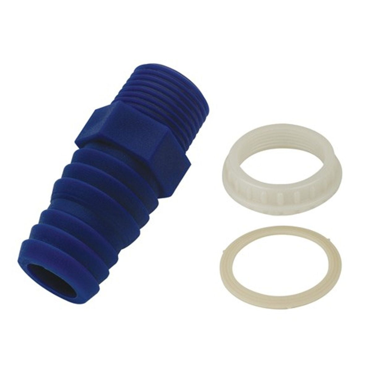 PLASTIC 3/8inBSPM CONN 17/19mm HOSE +B/NUT 9-97054