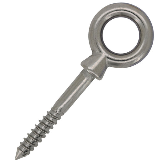 Stainless Steel Woodscrew Eye Bolt 6mm x 60mm SSWSEB06060