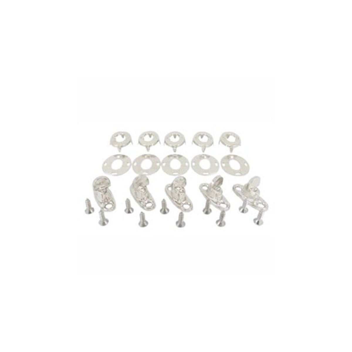 AG Turn button Kit Screwfix/Fabric 10mm Nickel Plated x 4 Sets/Kit