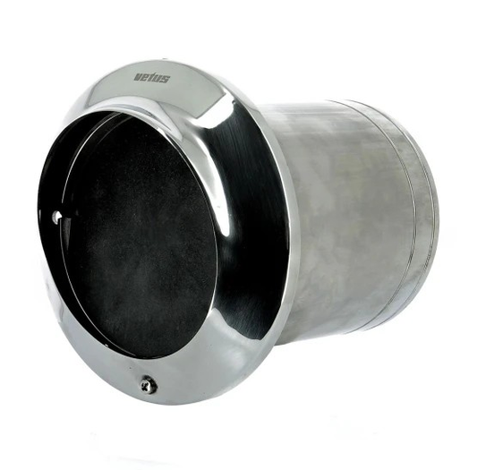 Stainless steel (AISI 316) transom exhaust connection with check valve 76mm TRC75SV