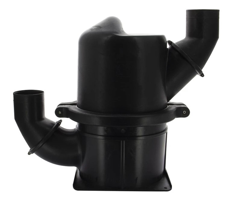 NAVIDURIN®LLOYDS approved, Black high performance waterlock/muffler type HPW127, 127 mm rotating inlet and outlet HPW127