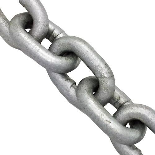 Galvanized Short Link Chain DIN766 10mm per metre GASLC10