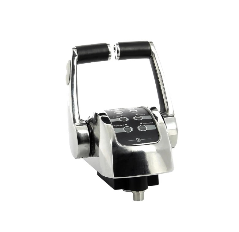 Control lever, stainless steel (AISI 316), for 2 engines, with trim control EC4HT2