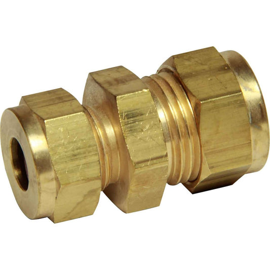 AG Brass Straight Coupling 1/2" x 3/8"  1-12180